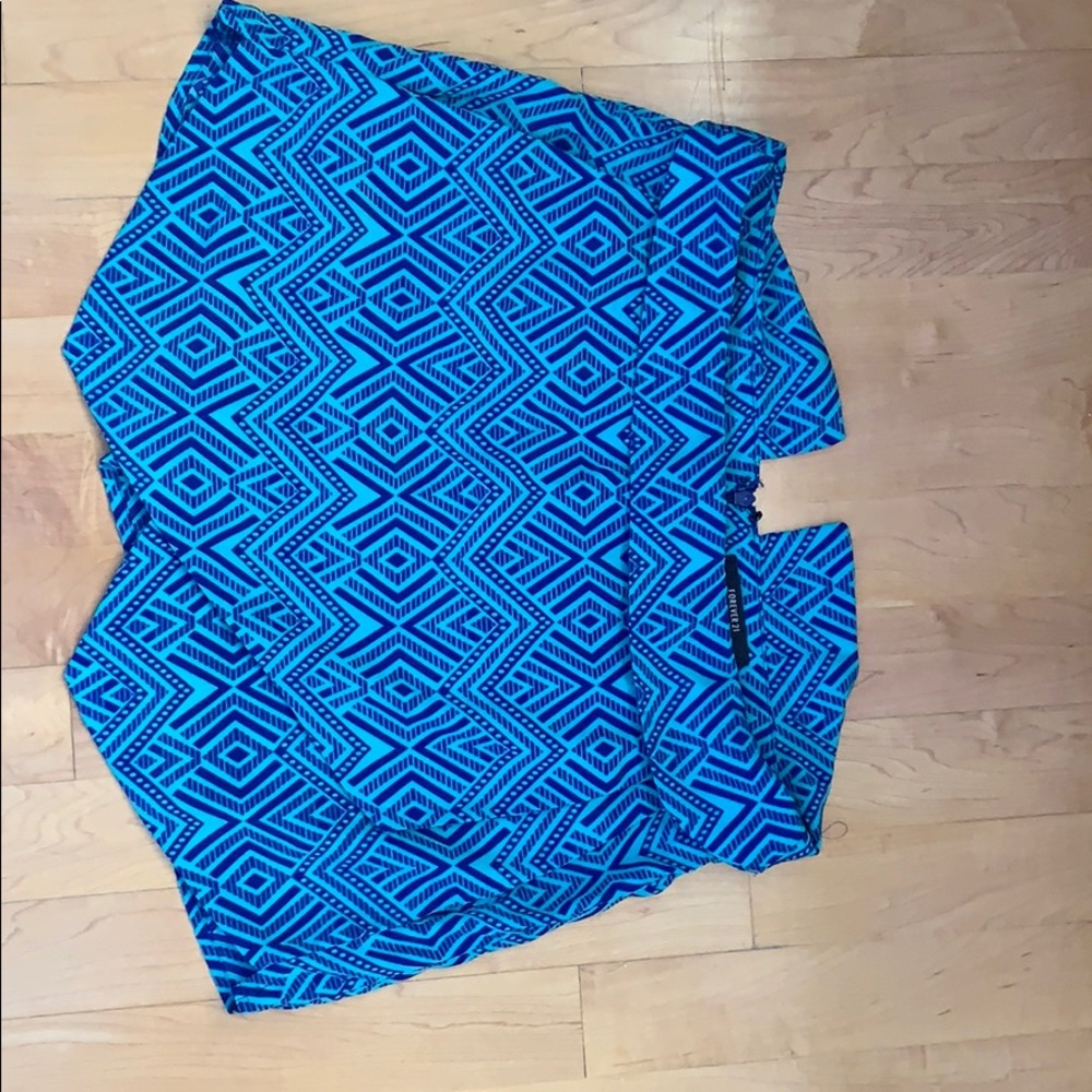 Blue patterned skort